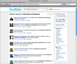 Twitter's search engine - Whatwasithinking.co.uk Twitter's own real-time search lists all visitors talking about a specific subject matter