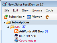 Newsreaders such as Feeddemon prove more and more popular when researching your services