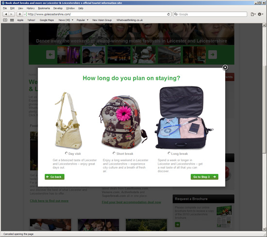 the new itinerary planner on Go Leicestershire