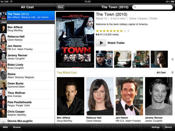 IMDB for the iPad screenshot