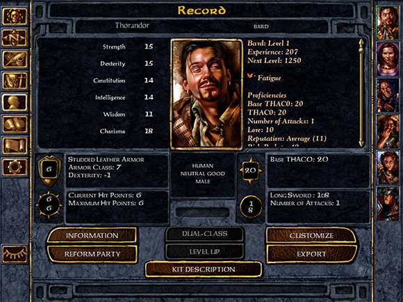 Baldurs Gate Enhanced Edition iPad review screenshot - whatwasithinking.co.uk BG:EE screenshot 2